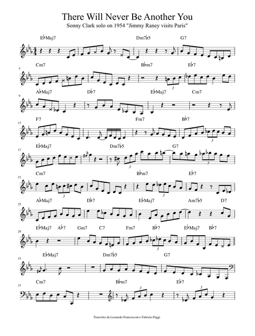 There Will Never Be Another You - Sonny Clark Solo