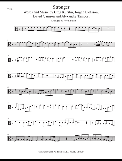 What Doesn't Kill You (Arr. Kevin Busse) - Kelly Clarkson (Viola Solo)
