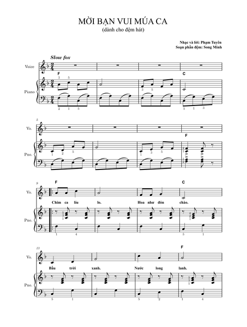 Mời Bạn Vui Múa Ca – Phạm Tuyên (for Vocal)