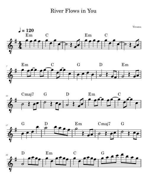 River Flows in You – Yiruma
