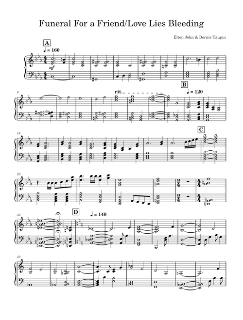 Funeral for a Friend / Love Lies Bleeding – Elton John