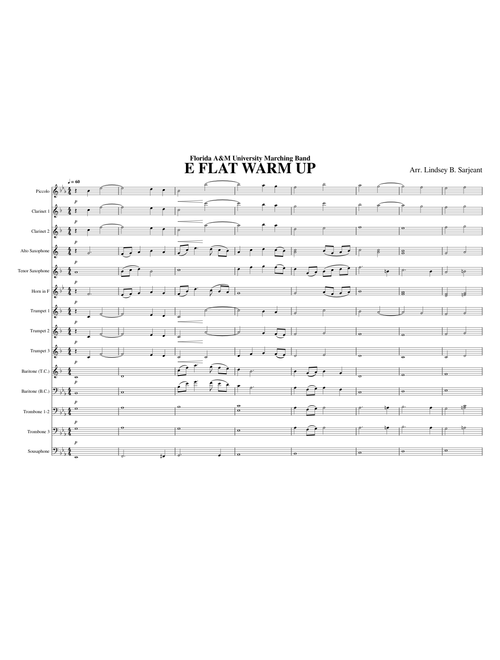 E FLAT WARM UP (FAMU)