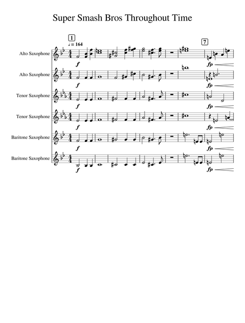 Super Smash Bros Throughout Time - Saxophone Ensemble