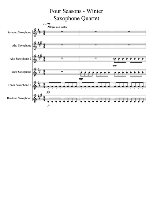 Four Seasons - Winter Saxophone Quartet