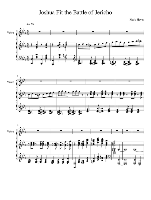 Joshua Fit the Battle of Jericho Solo