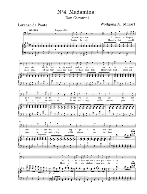 Don Giovanni Ricordi vocal score 楽譜 Don Giovanni by Wolfgang