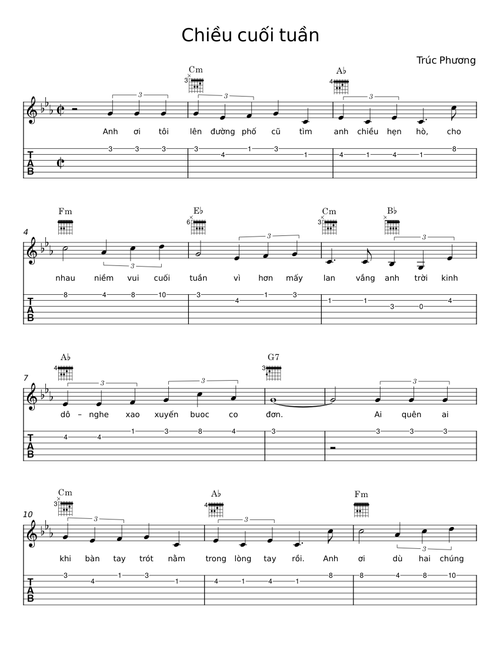 Chiều cuối tuần - Trúc Phương