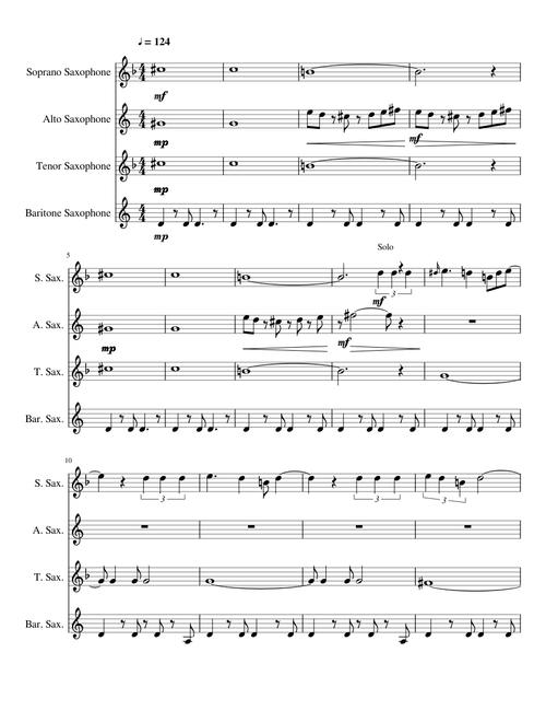 Can't Take My Eyes Off You - Sax Quartet (SATB)