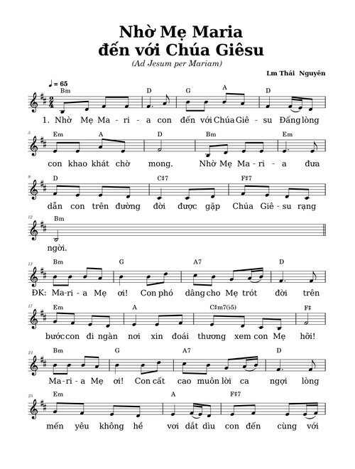 Nhờ MẸ MARIA đến với CHÚA GIÊSU