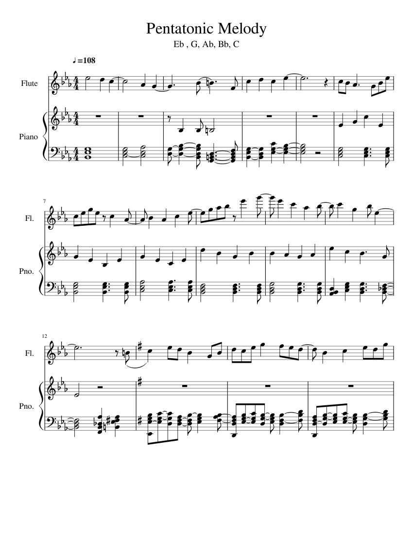 pentatonic flute notes