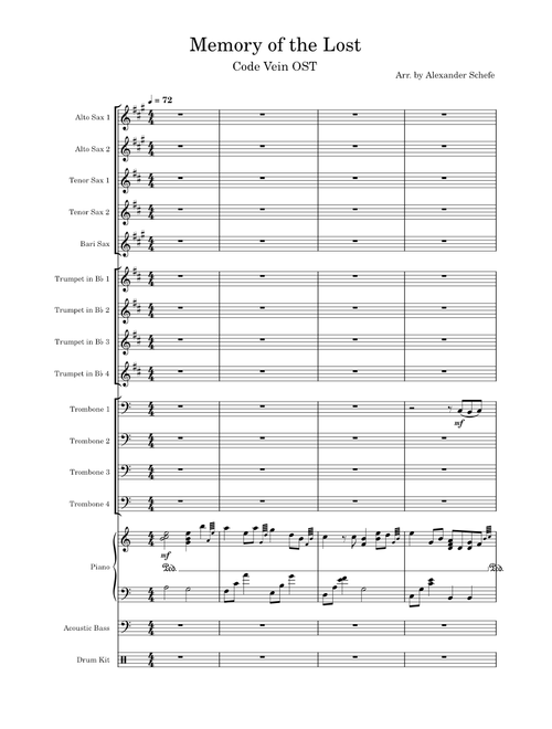 Memory of the Lost – Go Shiina (Code Vein OST) (for BigBand)
