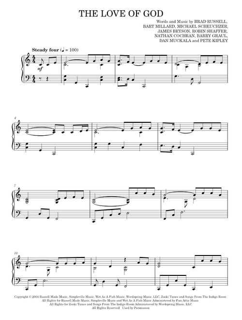 The love of god - MercyMe (Piano Solo)