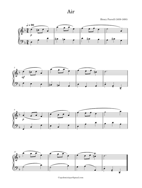 Air – Henry Purcell Henry Purcell - Air