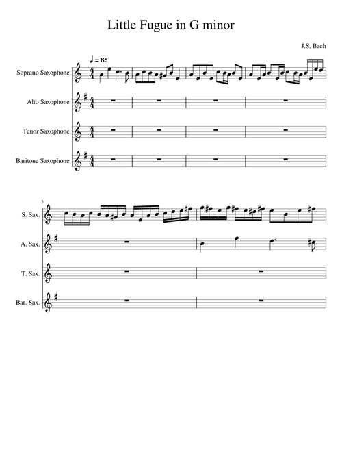Little Fugue in G minor