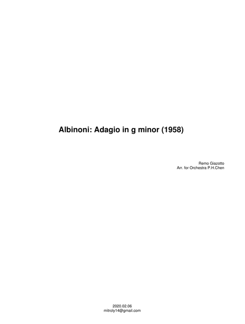 Albinoni: Adagio in g minor