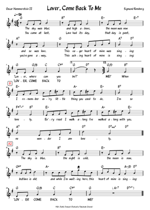 Play Official version of Lover Come Back to Me Sheet Music by