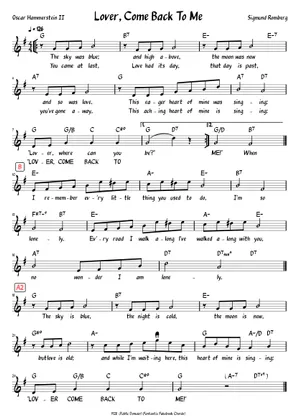 Play Official version of Lover Come Back to Me Sheet Music by Play Official version of Lover Come Back to Me Sheet Music by