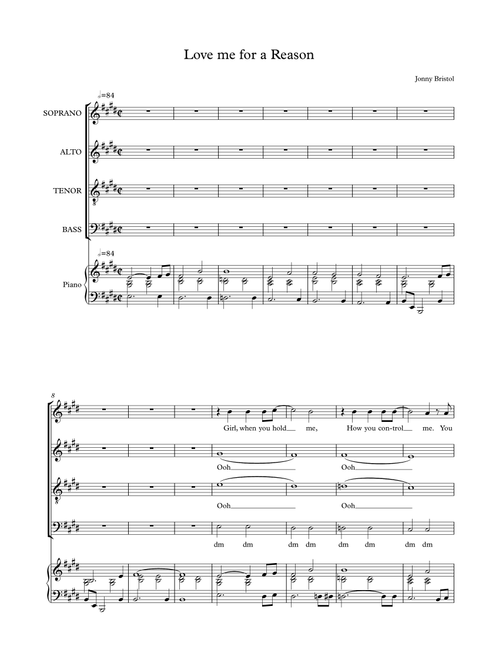 Love Me For A Reason (Arr. David Hall) - Boyzone (Choral, SATB)