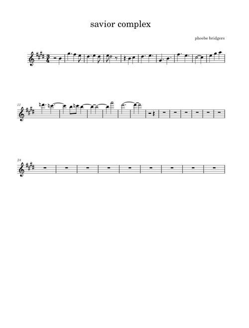 Savior Complex but just that first violin bit  – Phoebe Bridgers