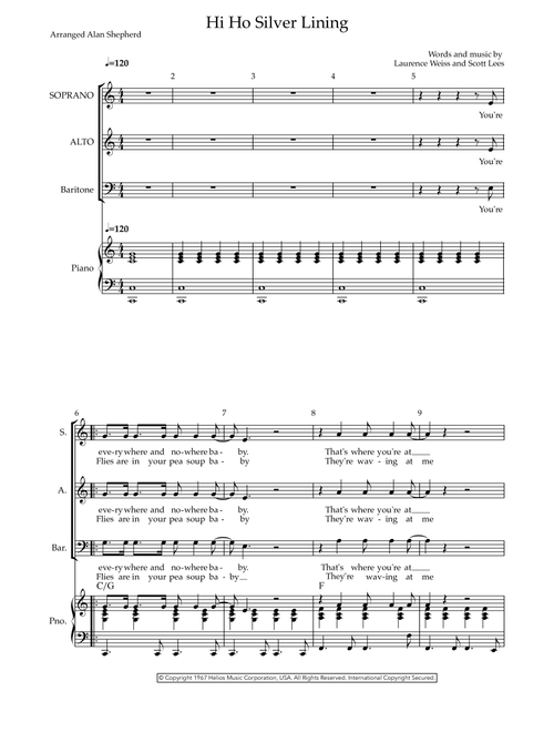 Hi Ho Silver Lining (Arr. Alan Shepherd) - Jeff Beck (Choral, SAB)