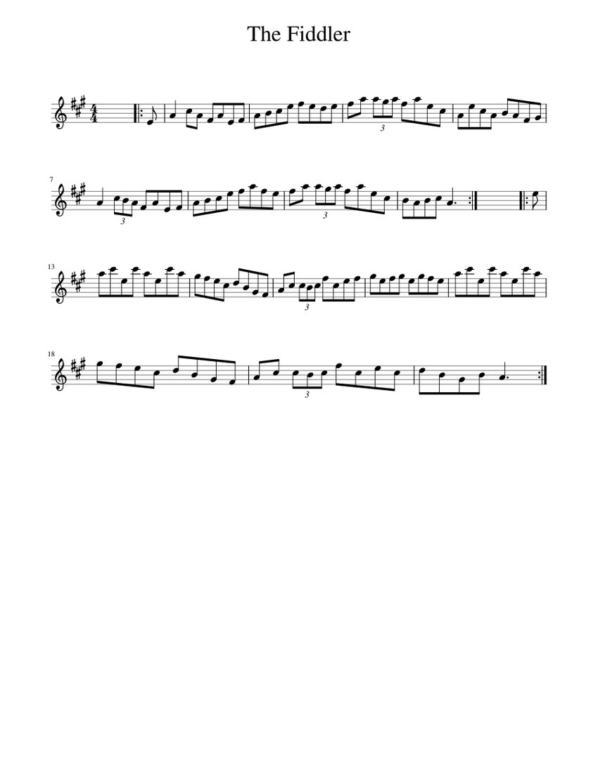 The Fiddler Sheet music for Piano (Solo) Easy | Musescore.com