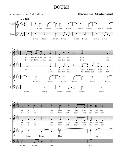 Boum – Charles Trenet / Choral SATB
