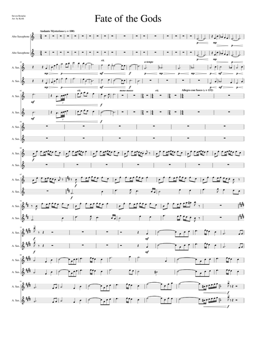 Fate Of The Gods saxaphone 1 and 2