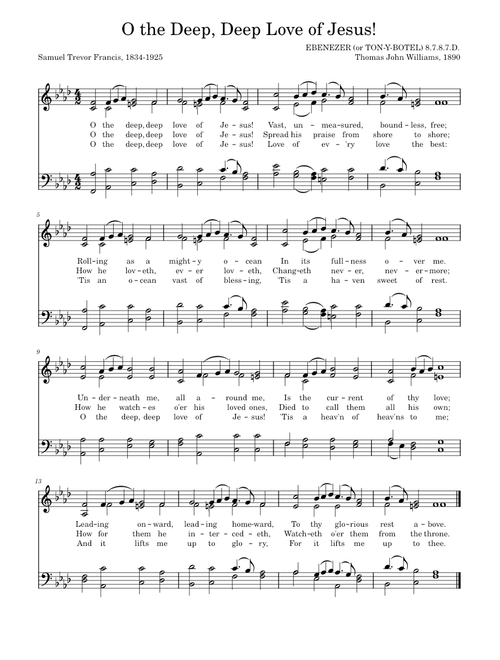 O the deep deep love of jesus – Misc Praise Songs TH 535 O the Deep, Deep Love of Jesus!