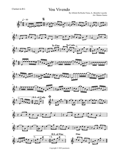 Vou Vivendo (Arr. Mateus Soares) - Benedito Lacerda, Alfredo Da Rocha Viana Jr (Clarinet Solo)