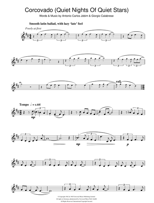 Corcovado (Quiet Nights Of Quiet Stars) - Antonio Carlos Jobim (Trumpet Solo)