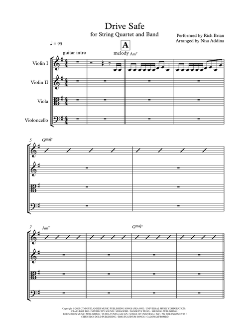 Drive Safe (Arr. Nisa Addina Mohamad Taufik) - Rich Brian (String Quartet)