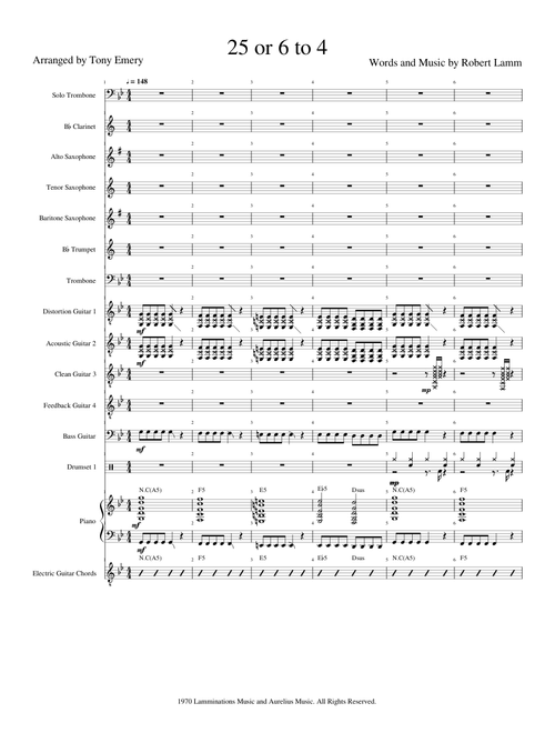 25 or 6 to 4 Chicago Trombone Solo Feature