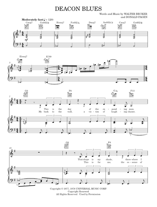 Deacon blues - Steely Dan (Piano-Vocal-Guitar)