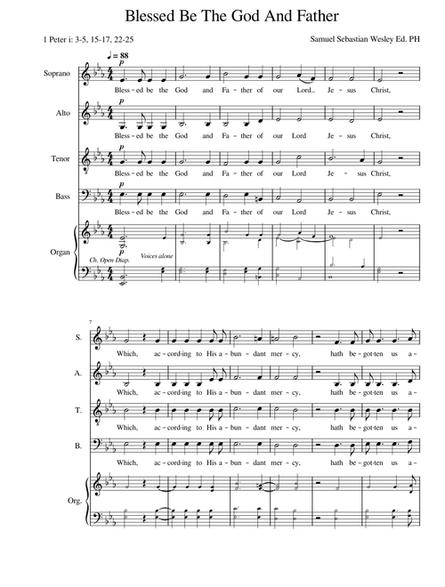 Blessed be the God and Father – Samuel Sebastian Wesley