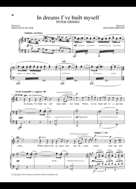 PETER GRIMES ブリテン ピアノヴォーカル譜 楽譜 Peter Grimes, op. 33 [On-Stage] Violin Sheet Music by Benjamin