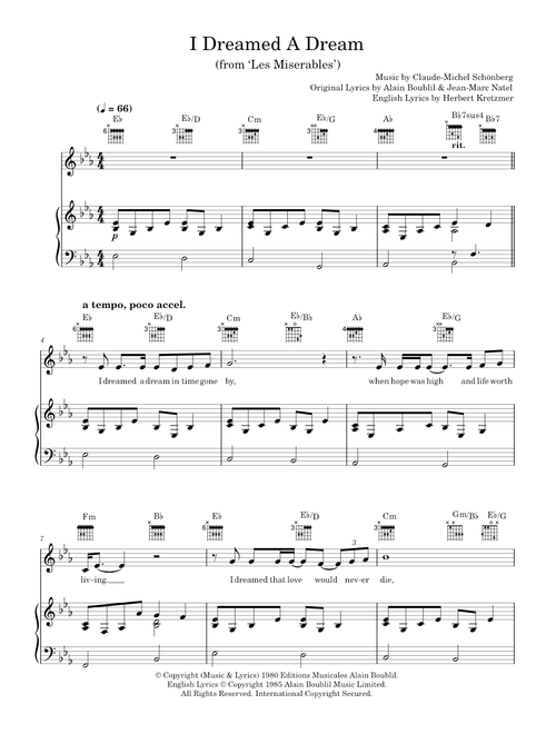 Les Miserables sheet music by Jaime Cadena | Play, print, and