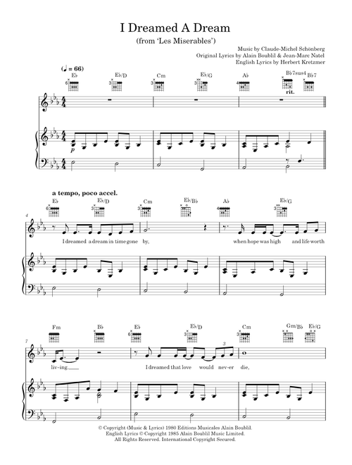 Les Misérables ピアノ・ボーカル楽譜 Les Miserables sheet music by Jaime Cadena | Play, print, and