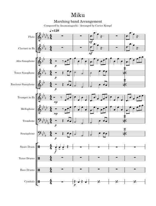 Miku Feat. Hatsune Miku – Anamanaguchi - Marching Band Arrangement