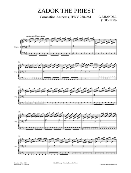 Zadok the Priest, HWV 258 by George Frideric Handel