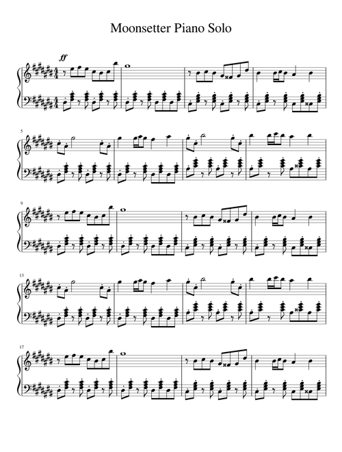 Moonsetter Piano Solo