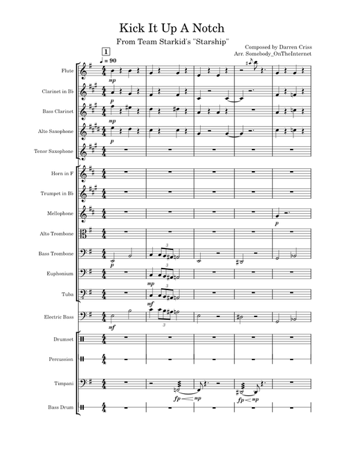Kick It Up A Notch – Starkid (For concert band)