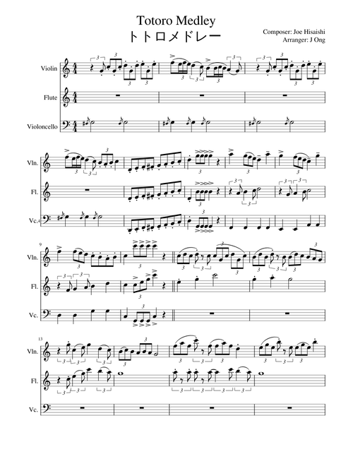 Totoro Medley - original by Joe Hisaishi