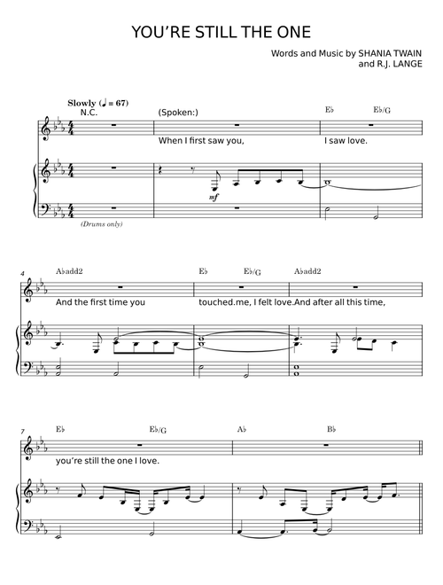 YOU RE STILL THE ONE - SHANIA TWAIN