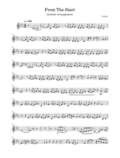 From The Start (clarinet solo)