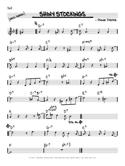 Shiny Stockings - Count Basie (Real Book - Melody-Chords)