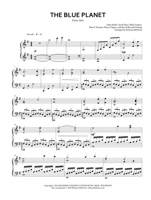 Planet Earth II Suite (Arr. Rebecca Belliston) - Billie Fingers, Hans F Zimmer, David Russell Fleming (Piano Solo)
