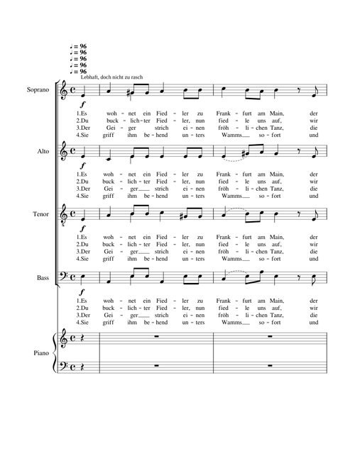 Der Fiedler ("Es wohnet ein Fiedler zu Frankfurt") WoO 35/4 - Johannes Brahms