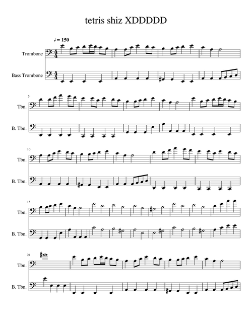 Tetris Theme | Trombone Duet