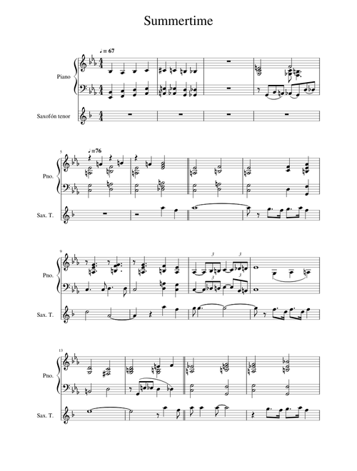 Summertime Saxo and piano