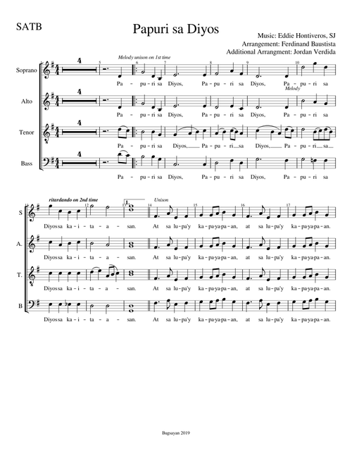 Papuri-sa-Diyos-Hontiveros-arr-ferdzverdz-SATB